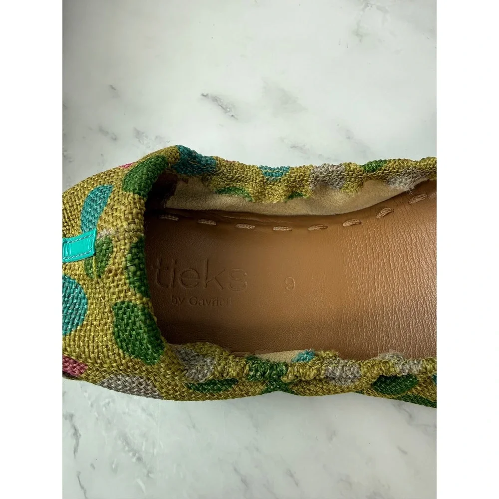 tieks by Gavrieli Echo Park Polka Dot Flats Sz 9 Like New